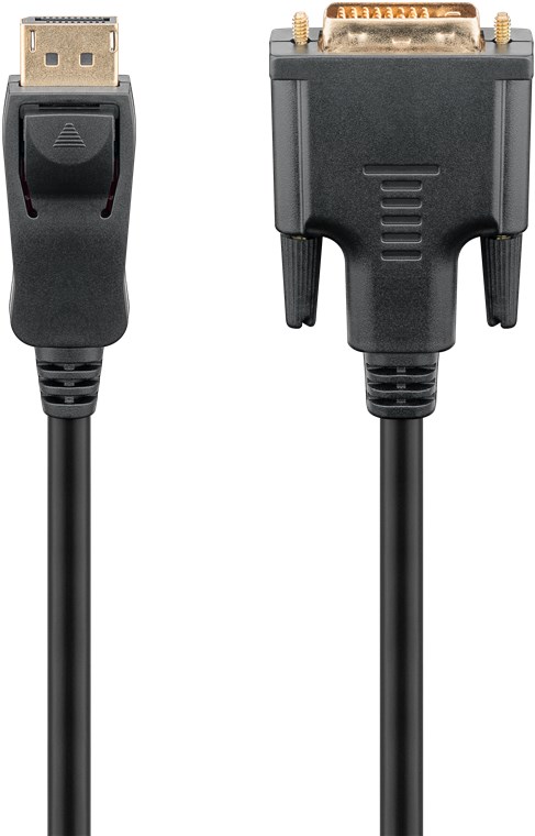 DisplayPort/DVI-D Adapterkabel 1.2 - Kabellänge 1 m - DisplayPort-Stecker > DVI-D-Stecker Dual-Link (24+1 pin)