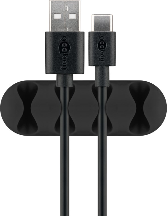 Kabelmanagement 4-Slots, schwarz - Farbversion Schwarz - 2er-Set zum Ordnen und Fixieren, ablösbar Kabelmanagement 4-Slots, schwarz - Farbversion Schwarz - 2er-Set zum Ordnen und Fixieren, ablösbar