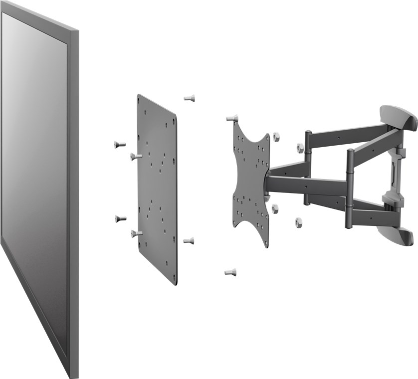 VESA-Adapter für TV-Wandhalterung - zur Adaptierung der VESA-Maße von Wandhalter zum Fernseher auf maximal 200x200 mm.