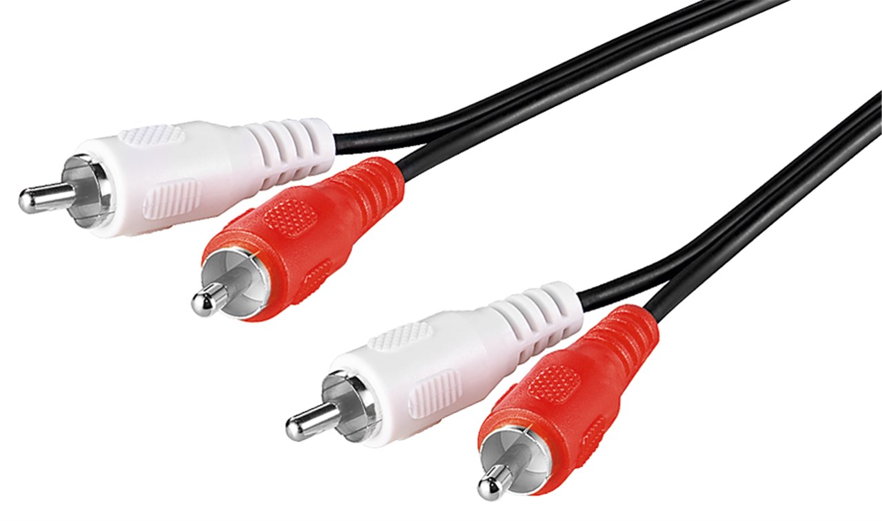 Stereo Verbindungskabel 2x Cinch Stereo Verbindungskabel 2x Cinch - Kabellänge 0.5 m - 2x Cinch-Stecker (Audio links/rechts) > 2x Cinch-Stecker (Audio links/rechts)