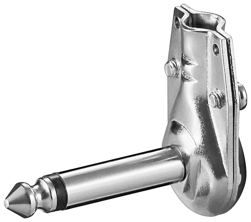 Klinkenstecker 6,35 mm Mono Klinkenstecker 6,35 mm Mono - Metallausführung, abgewinkelt