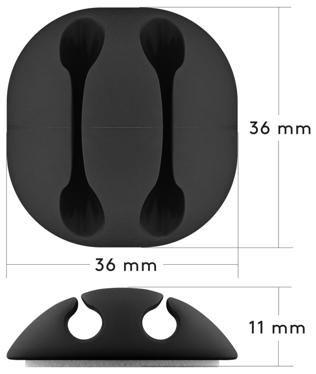 Kabelmanagement-Set, schwarz - Farbversion Schwarz - 5er-Set zum Ordnen und Fixieren, ablösbar Kabelmanagement-Set, schwarz - Farbversion Schwarz - 5er-Set zum Ordnen und Fixieren, ablösbar
