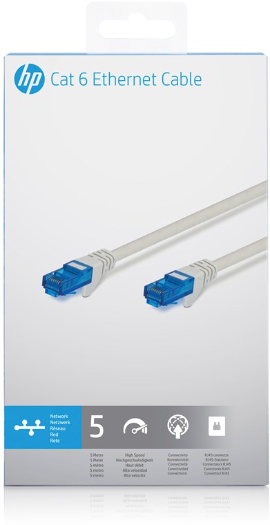 CAT 6 Netzwerkkabel - Kabellänge 5 m - verbindet das Notebook mit einem kabelgebundenen, lokalen Netzwerk CAT 6 Netzwerkkabel - Kabellänge 5 m - verbindet das Notebook mit einem kabelgebundenen, lokalen Netzwerk