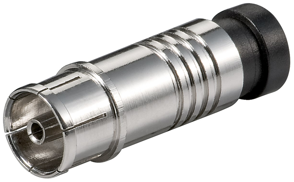 Koax-Kompressionskupplung Koax-Kompressionskupplung - für Kabel mit einem Außendurchmesser von 7 mm; Metall