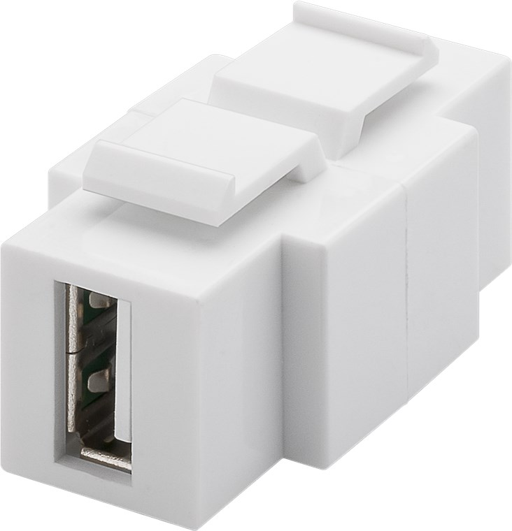 Keystone Modul USB, beidseitig einbaubar Keystone Modul USB, beidseitig einbaubar - 16,9 mm Breite, USB 2.0-Buchse (Typ A)