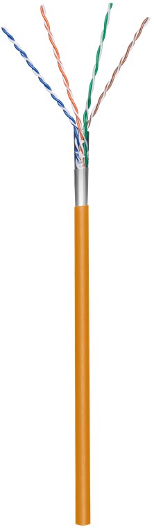 CAT 5e Netzwerkkabel, F/UTP, 100 m - Farbversion Orange - Kupferkaschierter Aluminiumleiter (CCA), AWG 26/7 (stranded), PVC-Kabelmantel CAT 5e Netzwerkkabel, F/UTP, 100 m - Farbversion Orange - Kupferkaschierter Aluminiumleiter (CCA), AWG 26/7 (stranded), PVC-Kabelmantel