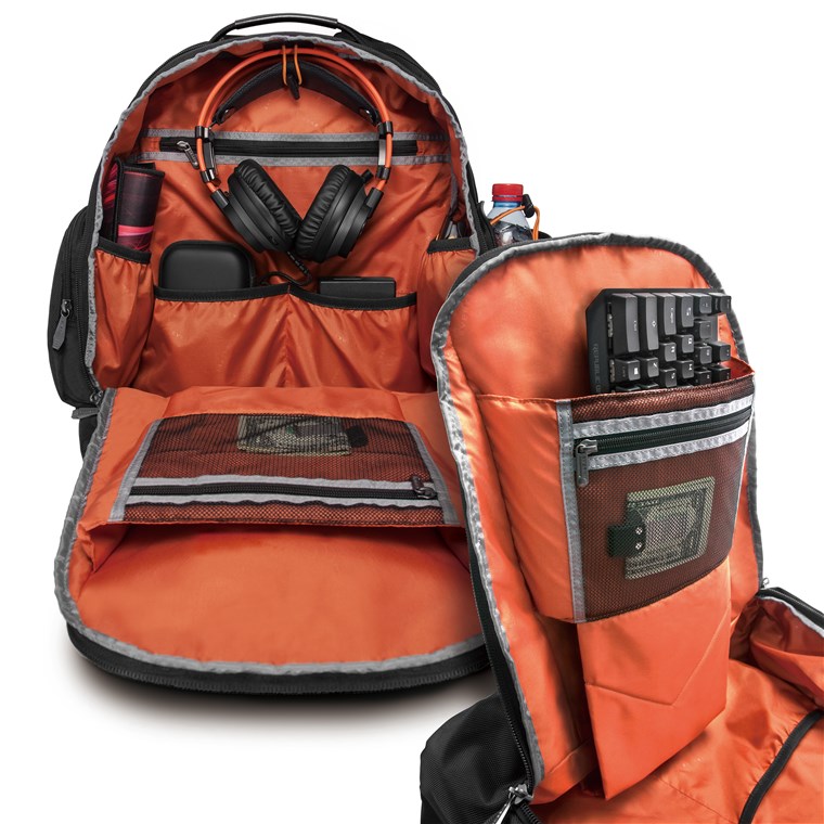 ContemPRO 117 - Laptop-Rucksack für Geräte bis 18-Zoll mit extra Schutzhülle für Spielekonsolen