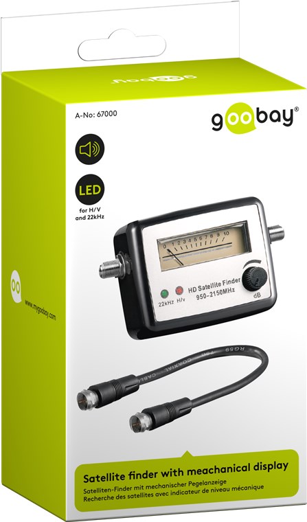Satelliten-Finder mit mechanischer Pegelanzeige - zum Ausrichten/Einjustieren von Satelliten-Antennen Satelliten-Finder mit mechanischer Pegelanzeige - zum Ausrichten/Einjustieren von Satelliten-Antennen