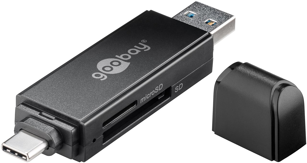 USB 3.0 - USB-C™ 2-in-1 Kartenlesegerät - zum Lesen von Micro SD und SD Speicherkartenformaten