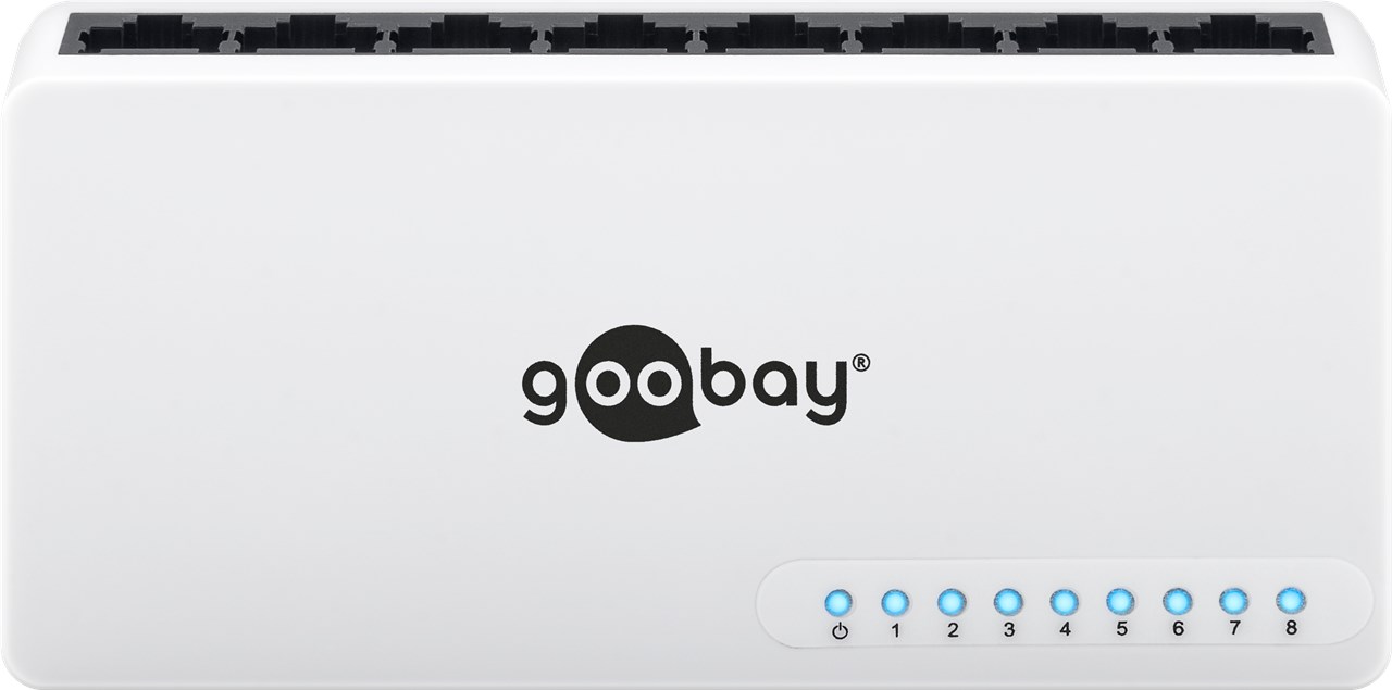 8 Port Fast Ethernet-Switch - 8x RJ45-Buchsen, Auto-Negotiation, 100 Mbit/s 8 Port Fast Ethernet-Switch - 8x RJ45-Buchsen, Auto-Negotiation, 100 Mbit/s