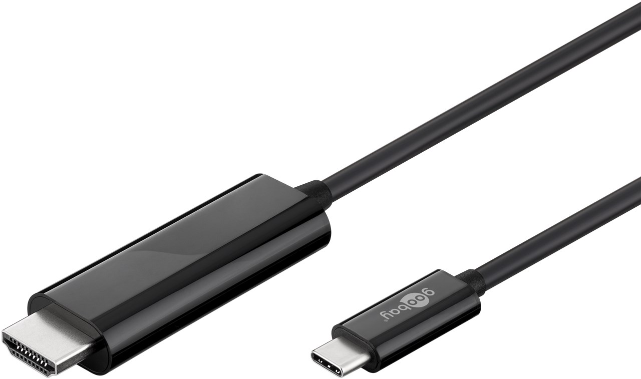 USB-C™- HDMI Adapterkabel 4k60Hz, 1,80m, schwarz - Kabellänge 1.8 m - USB-C™-Stecker > HDMI™-Stecker (Typ A)