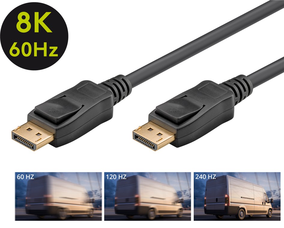 DisplayPort Verbindungskabel 1.4 - Kabellänge 2 m - DisplayPort-Stecker > DisplayPort-Stecker (8K/60Hz)