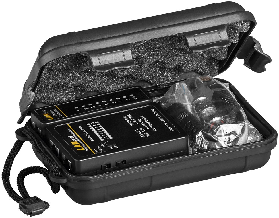 Netzwerk Kabeltester Set - zur Prüfung von CAT 5/6 Netzwerk- und ISDN-Verbindungen Netzwerk Kabeltester Set - zur Prüfung von CAT 5/6 Netzwerk- und ISDN-Verbindungen