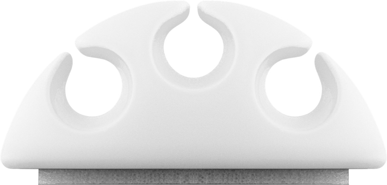 Kabelmanagement 3-Slots, weiß - Farbversion Weiß - 4er-Set zum Ordnen und Fixieren, ablösbar Kabelmanagement 3-Slots, weiß - Farbversion Weiß - 4er-Set zum Ordnen und Fixieren, ablösbar