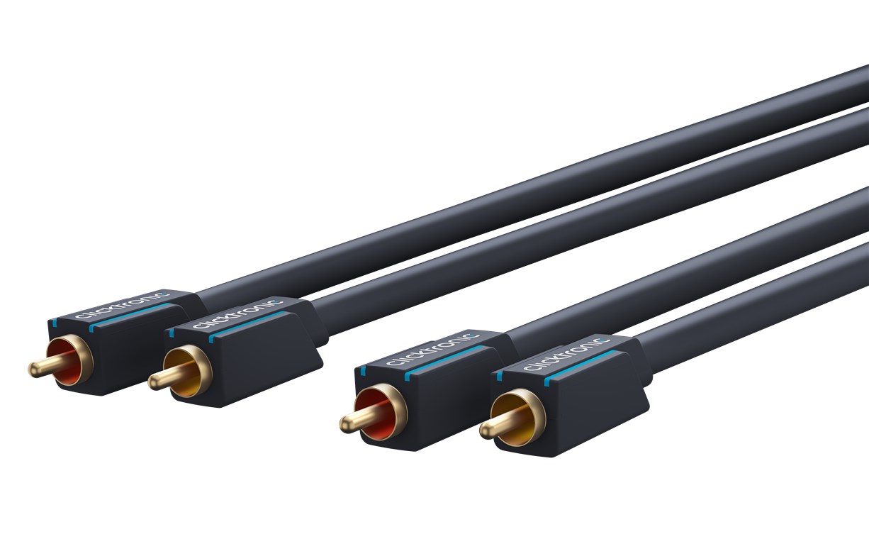 Cinch-Kabel, stereo - Kabellänge 0.5 m - Premium-Kabel|2x Cinch-Stecker 2x Cinch-Stecker|0,5 m|OFC-Innenleiter