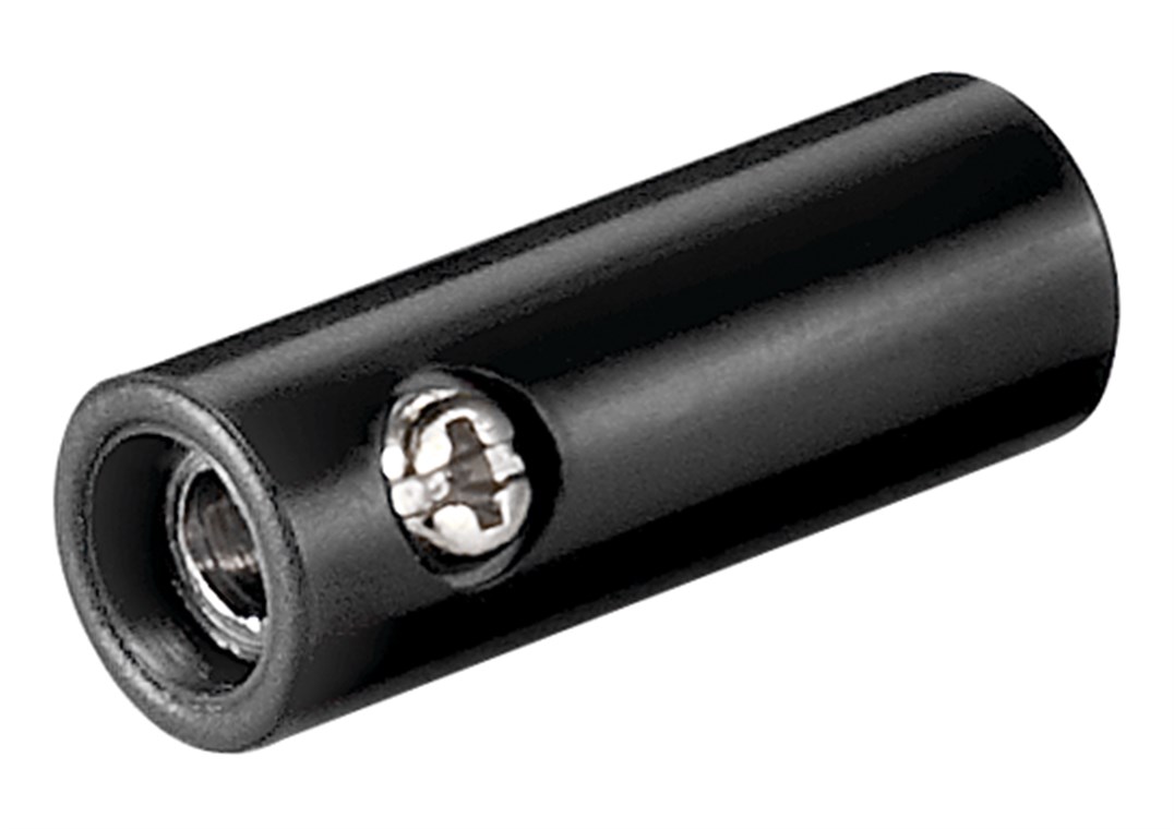 Bananen-Kupplung Bananen-Kupplung - Farbversion Schwarz - mit Schraubanschlüssen, Schwarz