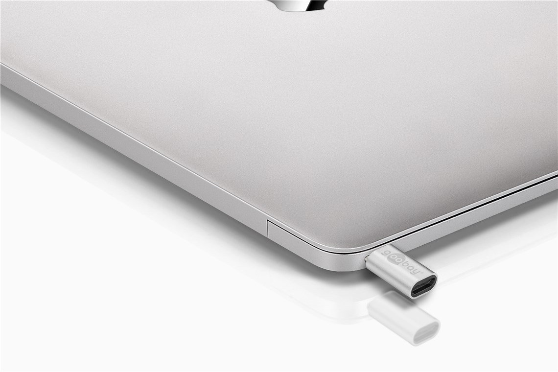 Adapter USB-C™ auf USB 2.0 Micro-B, silber - USB-C™-Stecker > USB 2.0-Micro-Buchse (Typ B)