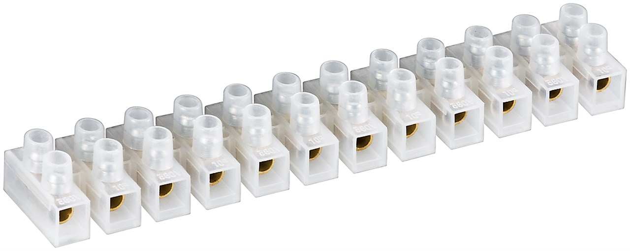 Lüsterklemme 10 Stk, transparent - max. Strombelastbarkeit 0.416666666666667 - passend für Kabel mit Aderquerschnitt 10 mm², 10 A