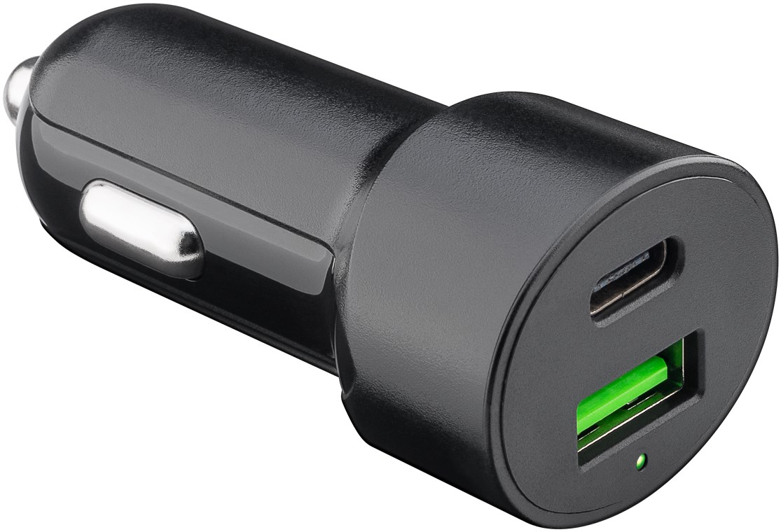 Dual-USB Auto Schnellladegerät USB-C™ PD (Power Delivery) - 48W (12/24V) USB-A / USB-C™ geeignet für Geräte mit USB-C™ (Power Delivery) wie z.B. iPhone 12
