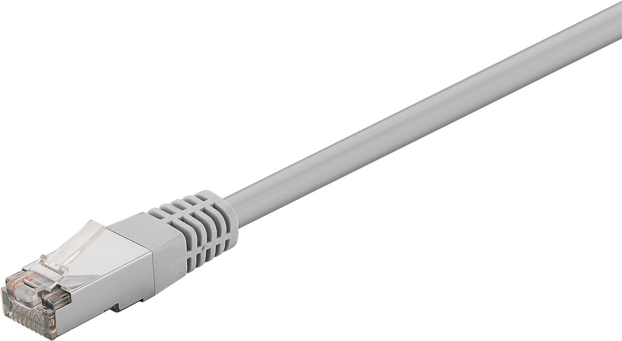 CAT 5e Patchkabel, F/UTP, Grau, 10 m CAT 5e Patchkabel, F/UTP, Grau, 0,5 m - Kabellänge 0.5 m - Kupferkaschierter Aluminiumleiter (CCA), ohne Rastnasenschutz