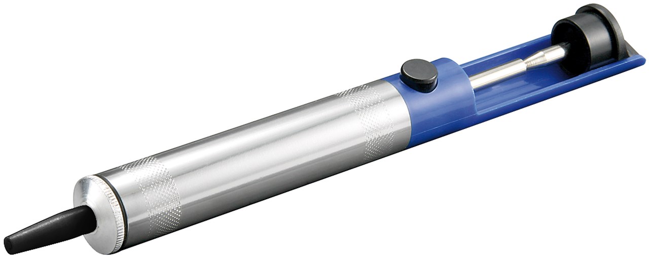 Entlötpumpe Leichtmetallgehäuse mit Teflonspitze HQ - Lötpumpe mit hoher Saugleistung zum Enfernen von Altlot