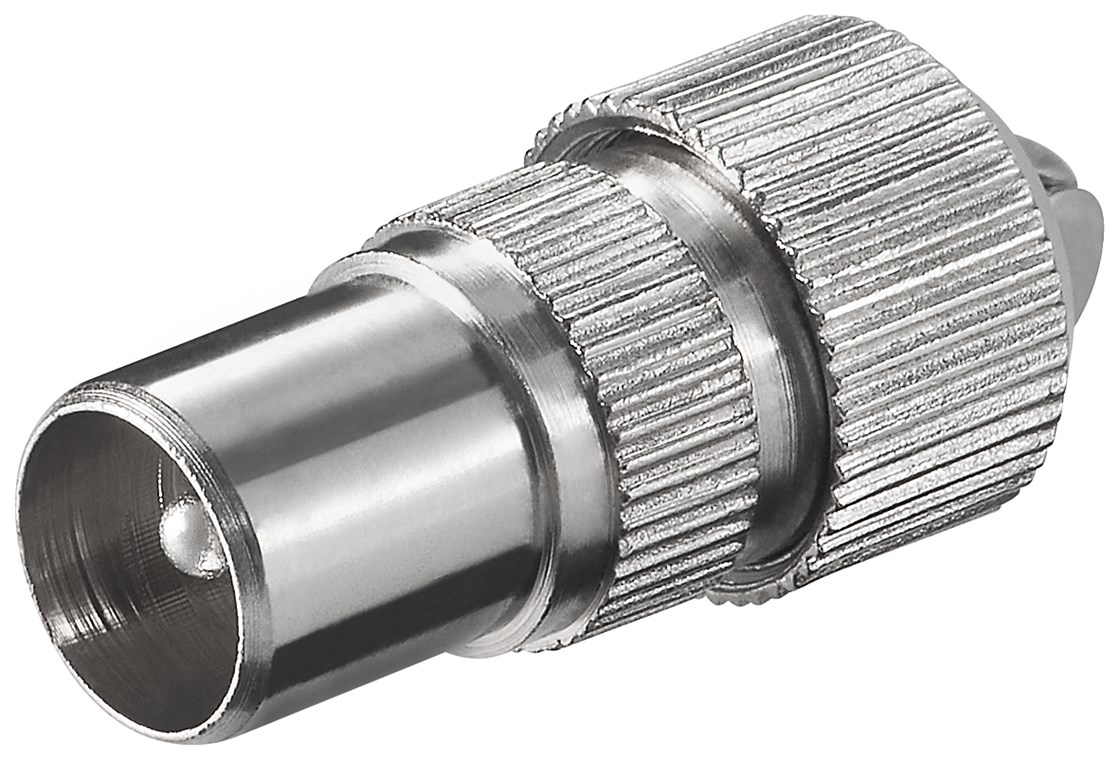 Koax-Stecker mit Schraubbefestigung Koax-Stecker mit Schraubbefestigung - Metall