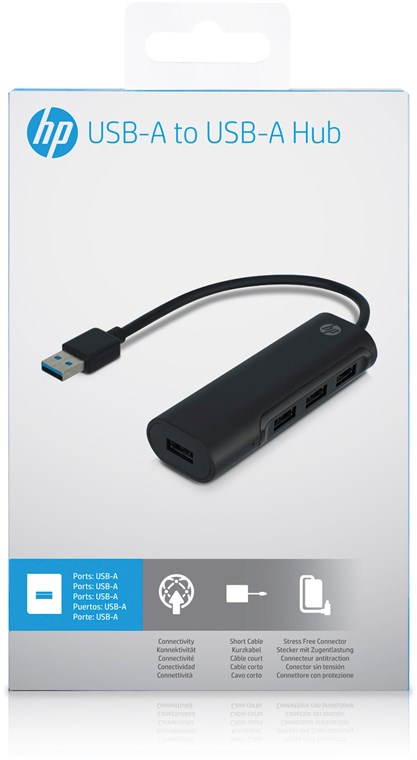 Hub - USB A auf 4x USB A - Erhöhen Sie die Vielseitigkeit Ihres Notebooks durch Hinzufügen von 4 zusätzlichen USB-A-Anschlüssen Hub - USB A auf 4x USB A - Erhöhen Sie die Vielseitigkeit Ihres Notebooks durch Hinzufügen von 4 zusätzlichen USB-A-Anschlüssen