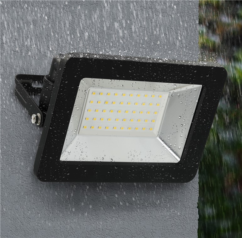 LED-Außenstrahler, 100 W - mit 8500 lm, neutralweißem Licht (4000 K) und M16-Kabelverschraubung, für den Außeneinsatz geeignet (IP65)
