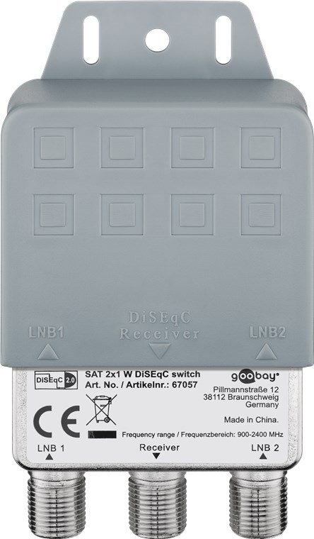 DiSEqC Umschalter 2x1 DiSEqC Umschalter 2x1 - Verbrauchseinheit - mit Wetterschutzhaube