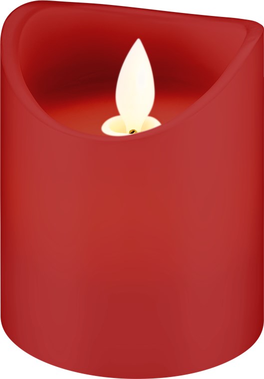 4er-Set LED-Echtwachs-Kerzen, rot - Wunderschöne und sichere Lichtlösung für viele Bereiche wie Haus und Loggia, Büros oder Schulen