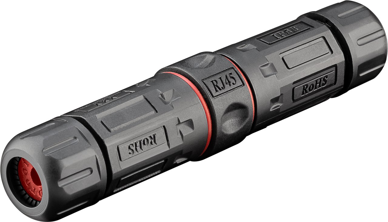 Outdoor (IP68) RJ45 Patchkabelkupplung/Netzwerkkabel Verbinder, CAT 6 - staub- und wasserdicht, 2x RJ45-Buchse (8P8C) Outdoor (IP68) RJ45 Patchkabelkupplung/Netzwerkkabel Verbinder, CAT 6 - staub- und wasserdicht, 2x RJ45-Buchse (8P8C)