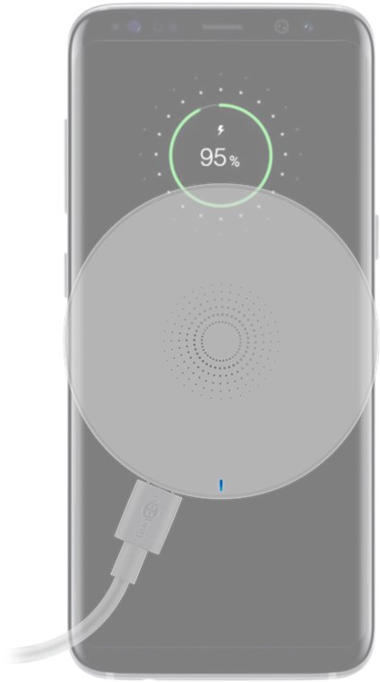 Kabelloses Ladegerät 5 W, weiß - für Smartphones und Geräte mit Qi-Standard Kabelloses Ladegerät 5 W, weiß - für Smartphones und Geräte mit Qi-Standard