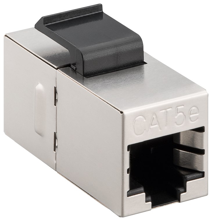 Keystone Modul RJ45 Kupplung/Verbinder CAT 5e, STP - 15,95 mm breit, 2x RJ45-Buchse (8P8C)