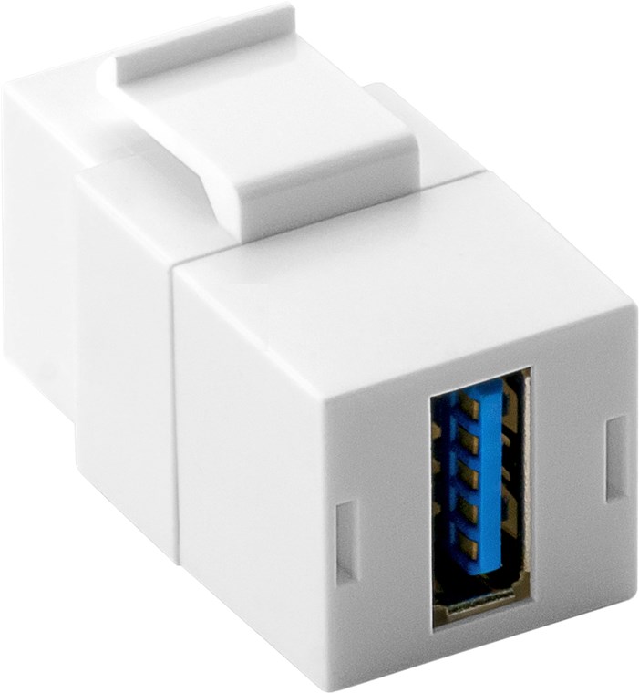 Keystone Modul USB - 18,3 mm Breite, 2x USB 3.0-Buchse (Typ A) Keystone Modul USB - 18,3 mm Breite, 2x USB 3.0-Buchse (Typ A)