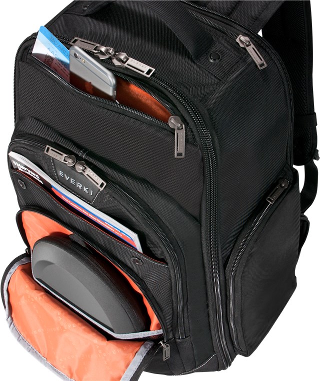 Atlas (EKP122) - Laptop-Rucksack auf Rollen mit anpassbarem Fach für Geräte von 13 Zoll bis 17,3 Zoll