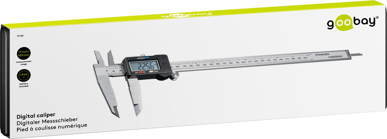 Digitaler Messschieber 300 mm / 12 Zoll - Messbereich 0 - 300 mm - für Messungen von 0 mm - 300 mm Digitaler Messschieber 300 mm / 12 Zoll - Messbereich 0 - 300 mm - für Messungen von 0 mm - 300 mm