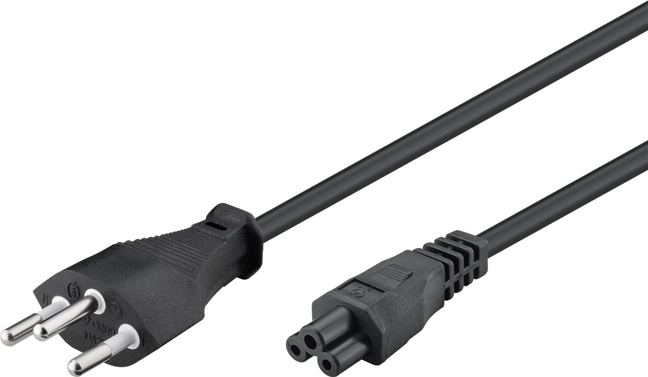 Netzanschlusskabel Schweiz, 1,8 m, Schwarz - Kabellänge 1.8 m - Schweiz-Stecker (Typ J, SEV 1011) > Gerätebuchse C5 Netzanschlusskabel Schweiz, 1,8 m, Schwarz - Kabellänge 1.8 m - Schweiz-Stecker (Typ J, SEV 1011) > Gerätebuchse C5