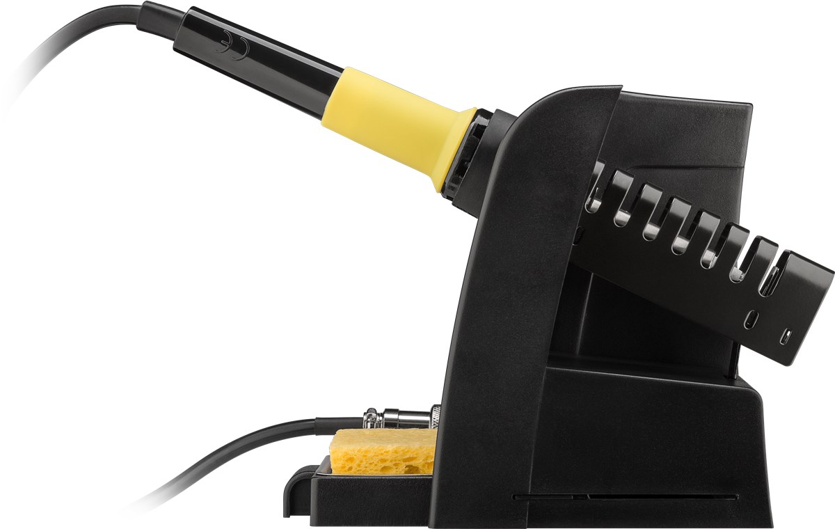 Digitale Lötstation EP6, Lötkolbenset, 48 W - inkl. Lötstation, Lötkolben (ca. 48 W) mit Lötspitze (Ã˜ 1, 6 mm), Lötkolbenhalter mit Schwammhalter zum Einschieben