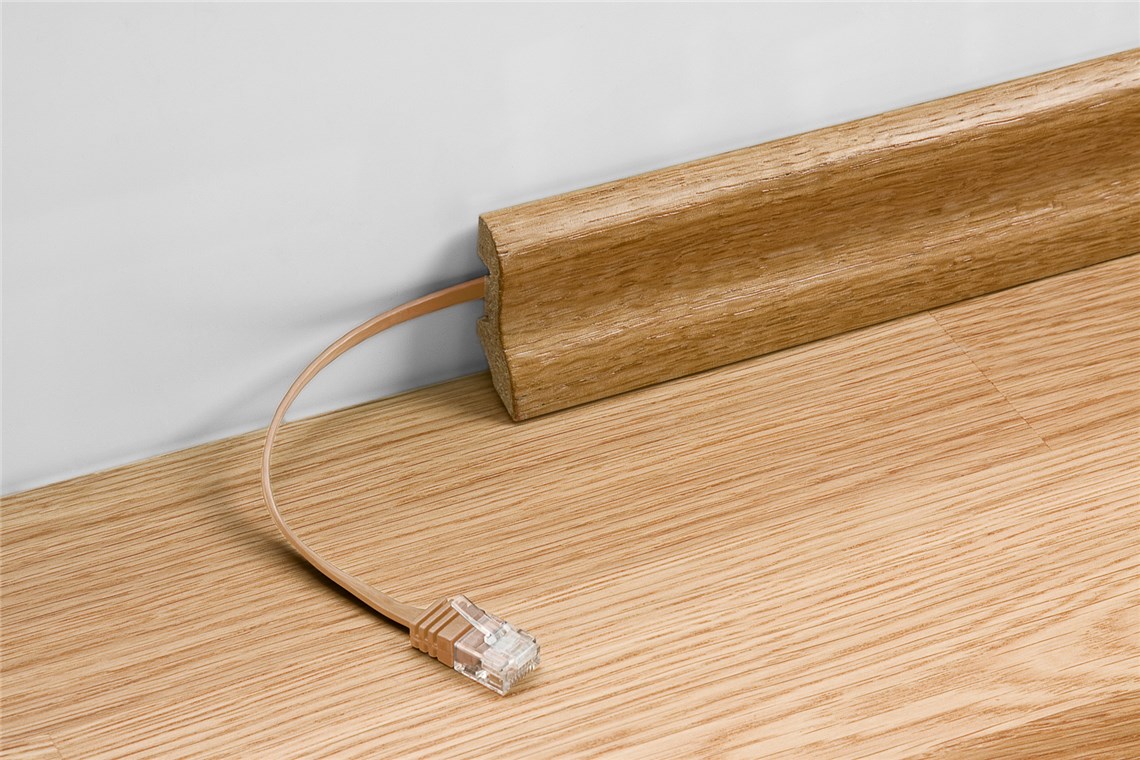 CAT 5e Flach-Patchkabel, U/UTP, weiß, 20 m - Kabellänge 20 m - Kupferkaschierter Aluminiumleiter (CCA)