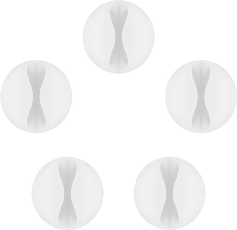 Kabelmanagement 1-Slot, weiß Kabelmanagement 1-Slot, weiß - Farbversion Weiß - 5er-Set zum Ordnen und Fixieren, ablösbar