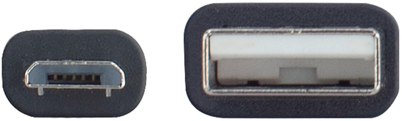 USB A auf Micro USB Kabel - Kabellänge 3 m - USB 2.0-Stecker (Typ A) > USB 2.0 Micro-Stecker (Typ B)