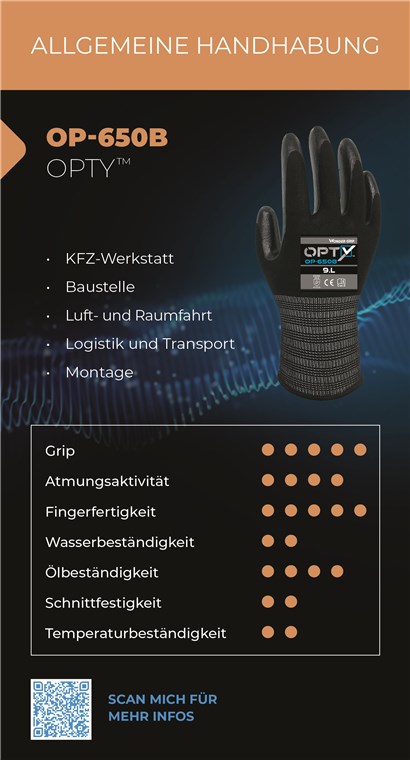 OP-650B OP-650B - Größe L/9 - KFZ-Werkstatt, Luft- und Raumfahrt, Montage, Baustelle, Logistik & Transport
