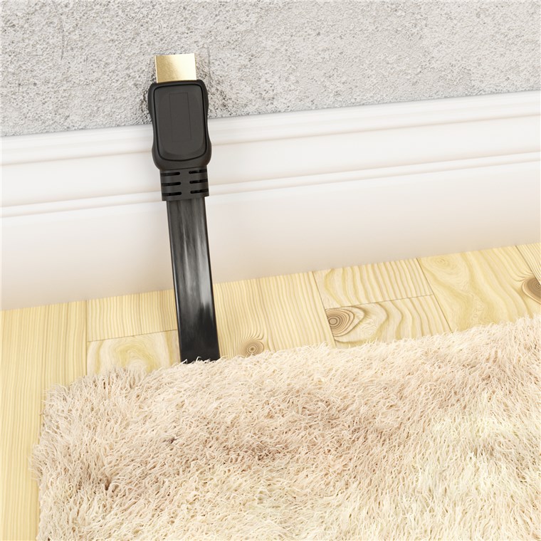 High Speed HDMI®/™ Flachkabel mit Ethernet - Kabellänge 1 m - HDMI™-Stecker (Typ A) > HDMI™-Stecker (Typ A)