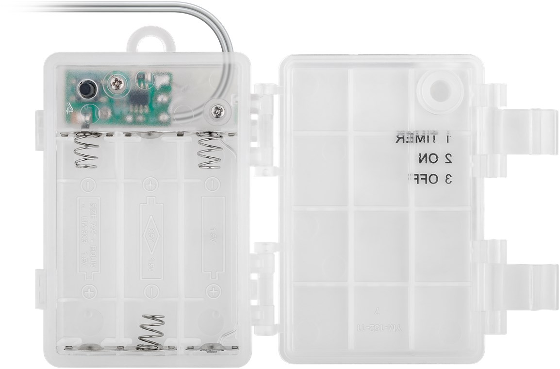 3er-Set Lichterbäume mit 75 LEDs - mit Timer-Funktion, warmweiß (3000 K), batteriebetrieben, für den Innen- und Außenbereich (IP44)