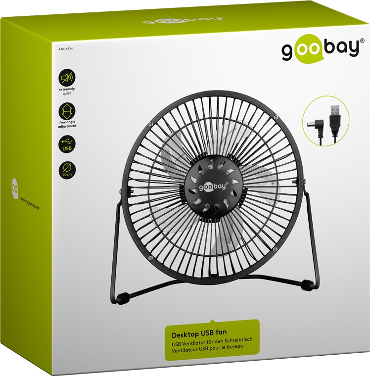 8 Zoll USB-Ventilator für den Schreibtisch - Farbversion Schwarz - Ø 22 cm 8 Zoll USB-Ventilator für den Schreibtisch - Farbversion Schwarz - Ø 22 cm