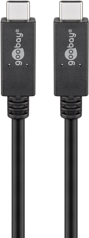 USB-C™ Kabel USB 3.2 Generation 2x2, 5A, schwarz - Kabellänge 0.5 m - USB-C™-Stecker > USB-C™-Stecker