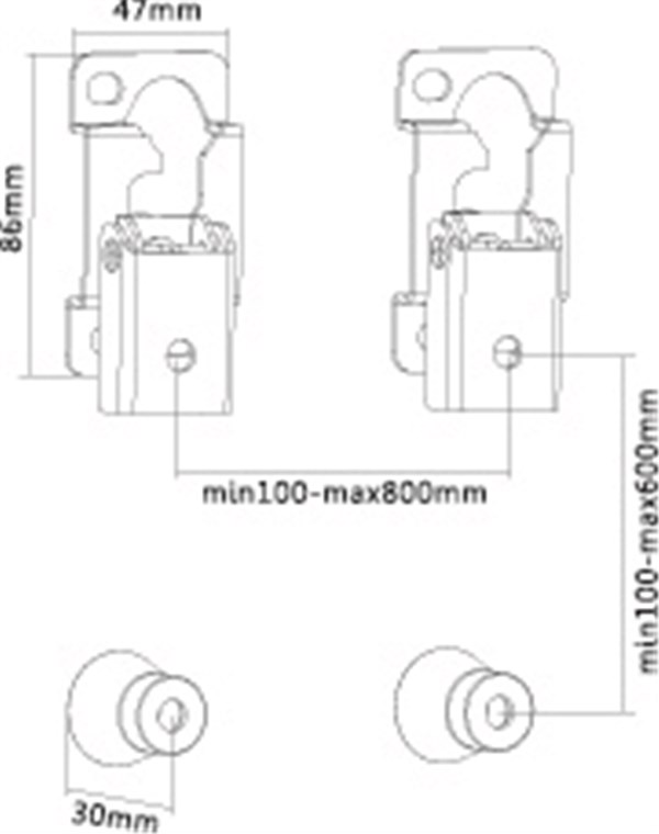 TV-Wandhalterung EasyMount Universal - für Fernseher von 37" bis 100" (94-254 cm) bis 60kg mit universellem Montagesystem.