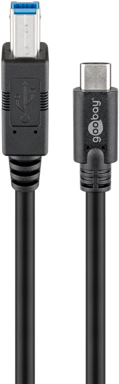 USB 3.0 Kabel USB-C™ auf B, schwarz USB 3.0 Kabel USB-C™ auf B, schwarz - Kabellänge 1 m - USB 3.0-Stecker (Typ B) > USB-C™-Stecker