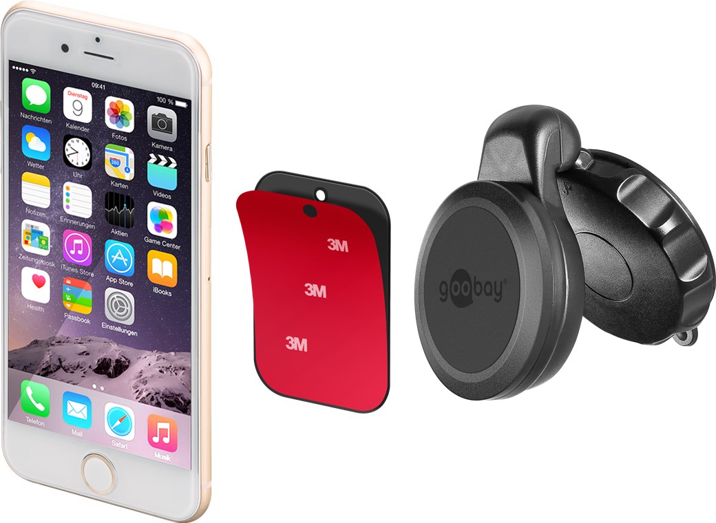 Magnethalterung fürs Smartphone - zur einfachen und sicheren Befestigung im Fahrzeug (Scheibenmontage) Magnethalterung fürs Smartphone - zur einfachen und sicheren Befestigung im Fahrzeug (Scheibenmontage)