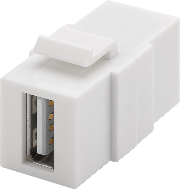 Keystone Modul USB - 17,2 mm Breite, 2x USB 2.0-Buchse (Typ A) Keystone Modul USB - 17,2 mm Breite, 2x USB 2.0-Buchse (Typ A)